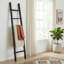 Échelle décorative contemporaine en bois contemporaine pour rangement dans le salon - Support mural décoratif pour la couverture-125517068