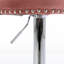 Ensemble de 2 tabourets de bar pivotants en velours avec une hauteur de siège réglable de 25 à 33 pouces, base moderne rembourrée en chrome pour bistro et îlot de cuisine-79076007-79076057