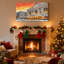 «Christmas Winter Sunset Theatre», ensemble de 3 reproductions d'art sur toile-885663427