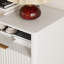 Table de chevet cannelée avec station de charge, lumière DEL à commande vocale, table de chevet avec tablette et armoire-854234197