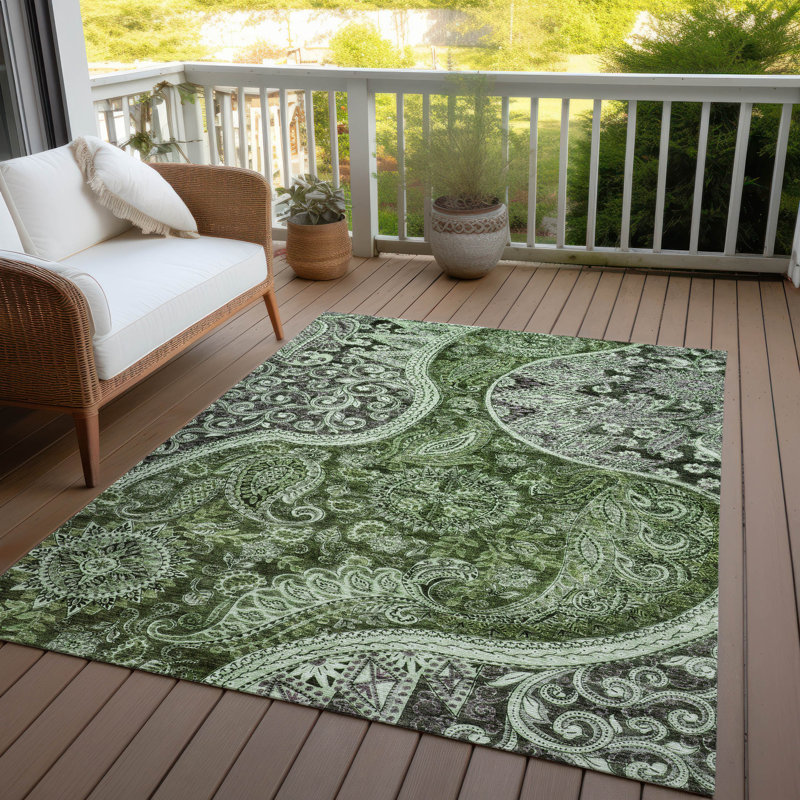 Red Round Synthetic Washable Non-Slip Area Rug