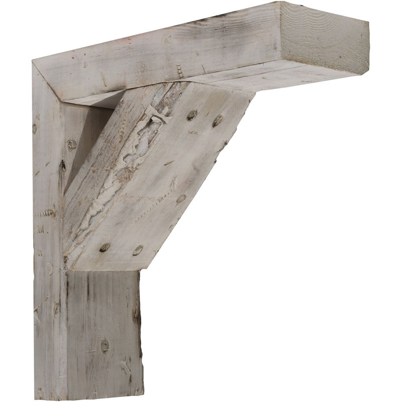 Support de ferme rétro, H 8 po x l 3,5 po x P 8 po, Blanc cendré