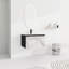 Meuble-lavabo mural flottant 30 po avec lavabo en céramique et porte d'armoire à fermeture en douceur, ensemble KD