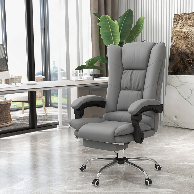 Chaise de bureau Vinsetto Vibration Massage, Gris