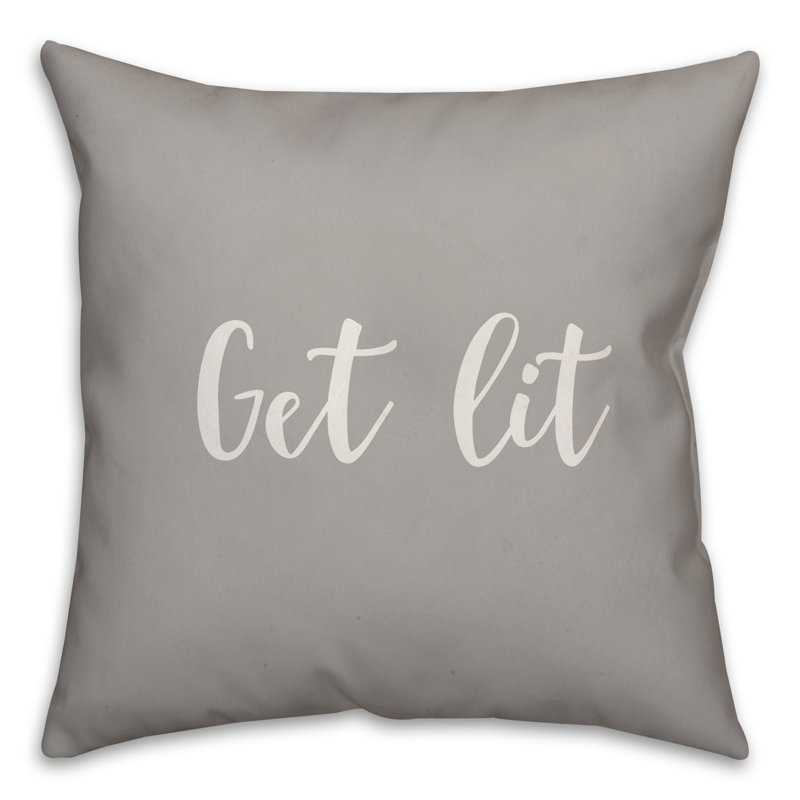  Coussin Get Lit, Gris, Coussin décoratif