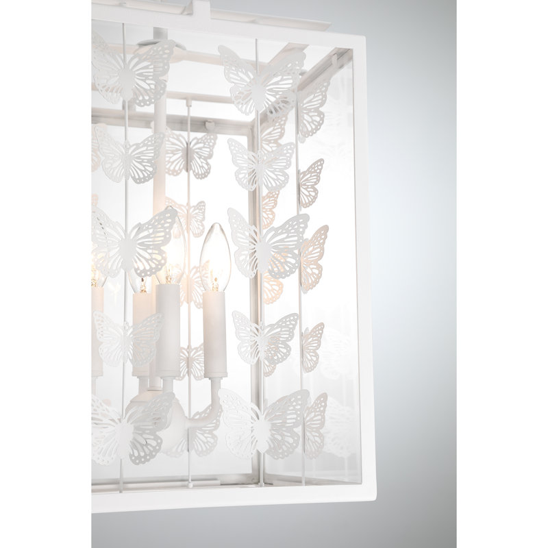 Luminaire suspendu 4 lumières Birch en blanc, Blanc