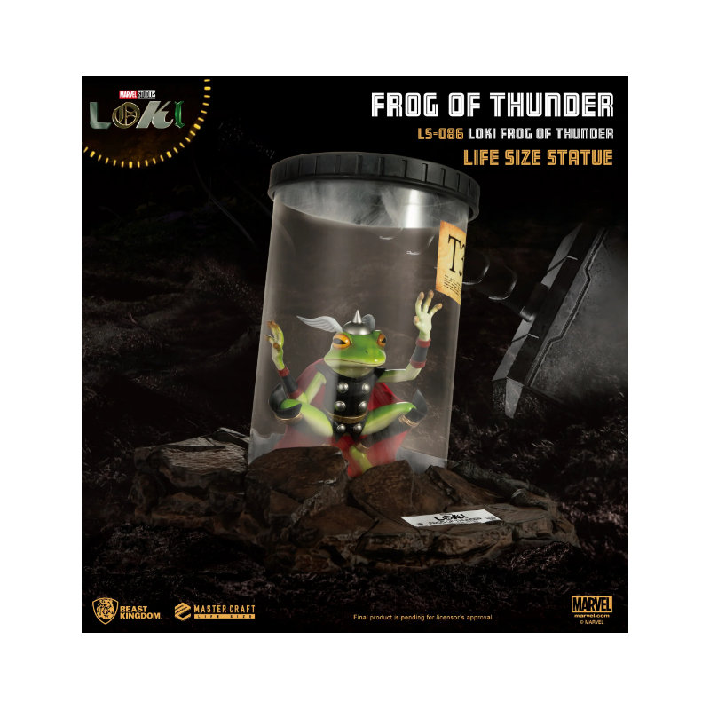 Statue taille réelle grenouille de tonnerre Loki