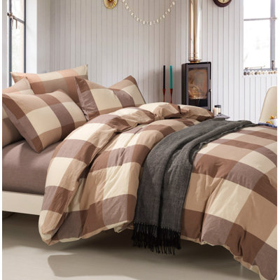 Ensemble de housse de couette en coton lavé de 3 pièces Buffalo