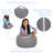 Kids Bean Bag Chair Cover - Stuffed Animal Storage & Toy Organizer with Zipper - Plush Storage Kids Bean Bag Cover only for Toddlers and Children's Rooms - Organizes Pillows, Blankets, and Stuffies - Multiple Colors, Sizes, and Fabrics-51574516-51574544