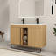 Meuble-lavabo double autoportant 48 po avec plateau en résine Barton-159624955