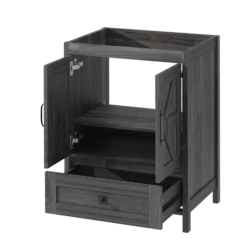 Meuble-lavabo en bois 24 po, gris 2402, Gris, 24"
