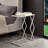 C-Shaped Accent Table,Glass Top End table-2067460572