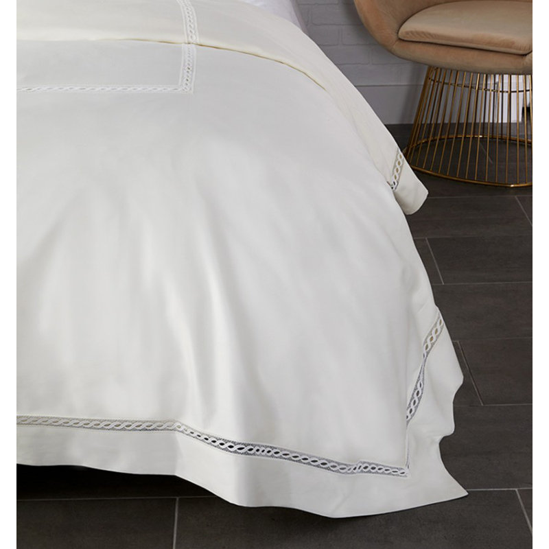 Millesimo Sateen Duvet Cover, Full/Queen Duvet Cover, Ivory