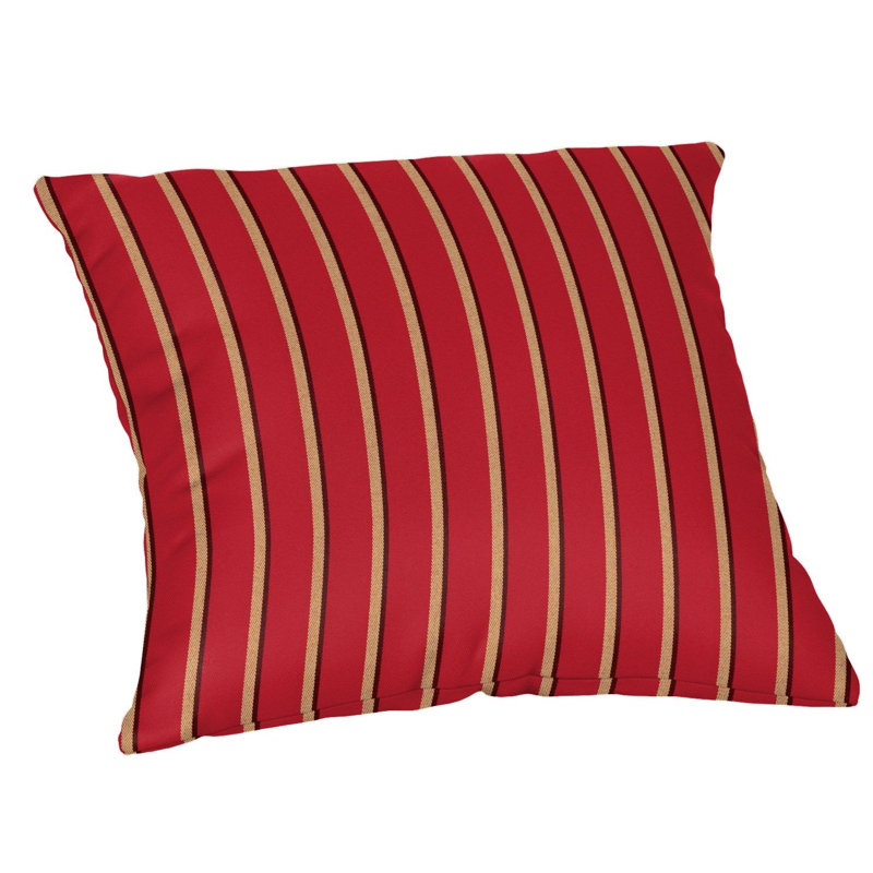 Casual Cushion Sunbrella® Fabric 1-Piece Indoor/Outdoor Square Throw Pillow, 20"H x 20"W, Spectrum Caribou Sunbrella®