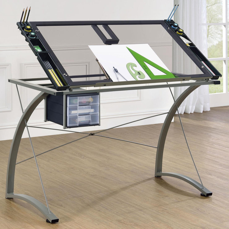 Esser Glass Top Metal Base Music Desk