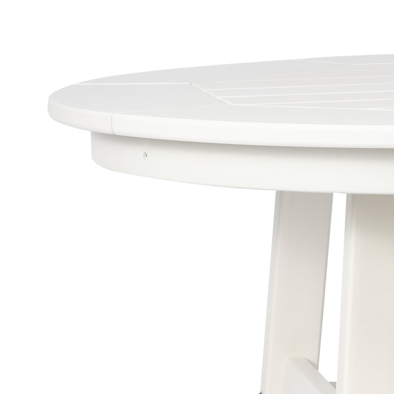 Laguna Round Outdoor Bar Table , 35'' in. W 35'' in. D, White