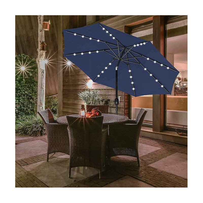 32 parasols de patio éclairés à DEL