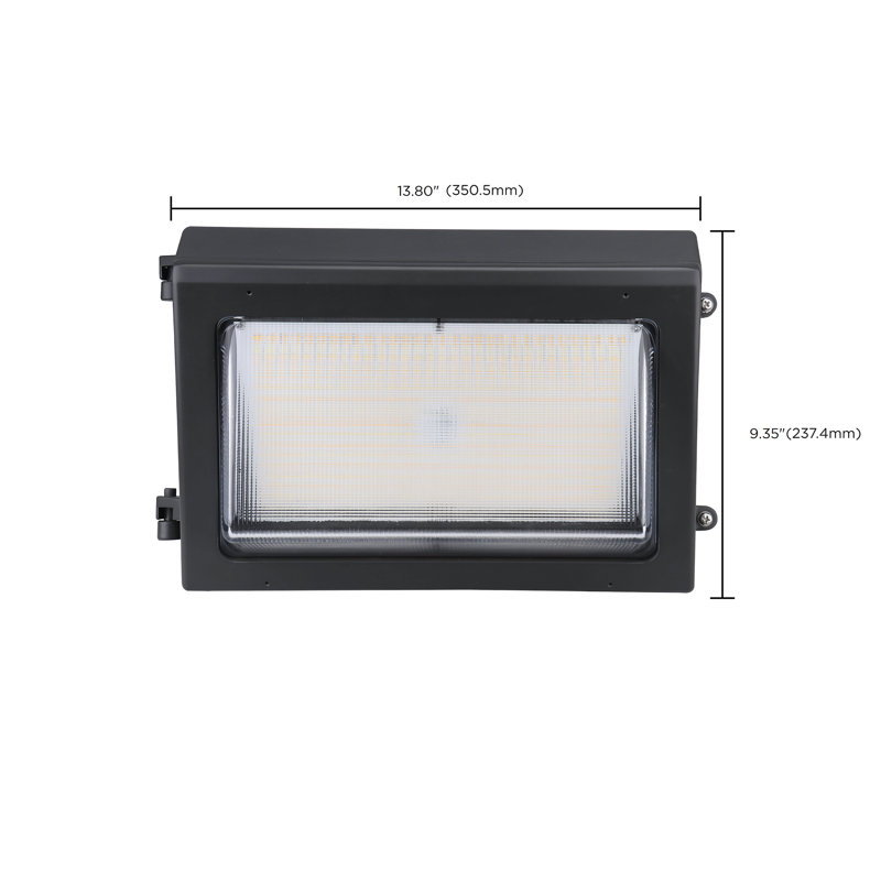 Bronze Dimmable LED Outdoor Wall Pack with Battery Backup