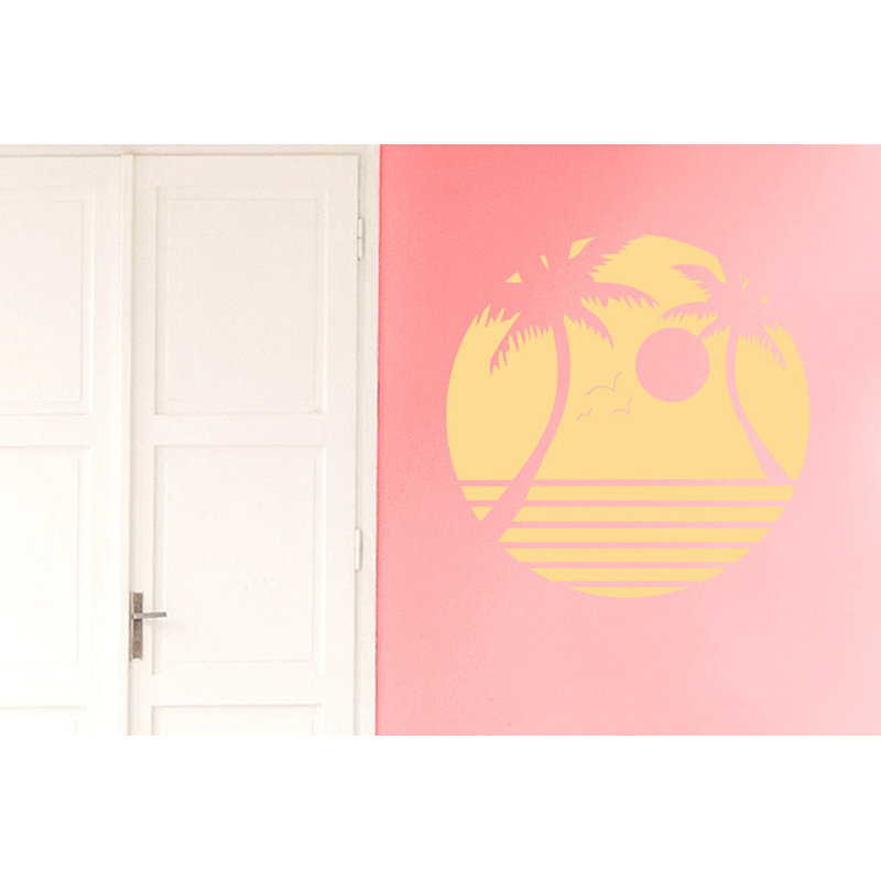Nautical & Beach Non-Wall Damaging Wall Decal, Beige