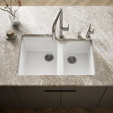 Executive Chef™ 33" L x 22" W Undermount Kitchen Sink with 4 Oversize Faucet Holes