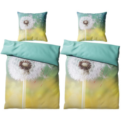 Cotton No Pattern Duvet Cover Set with Pillowcases Included