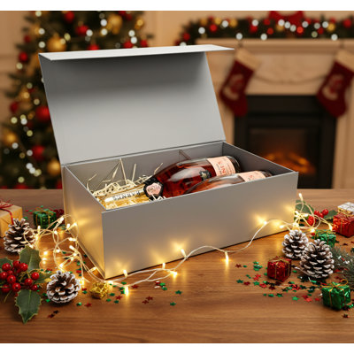 5-Pack Large Rectangular Foldable Gift Boxes With Lids 13.88 X 8.38 X 4.55 Inches Best Man Gift Boxes Include Ribbon + Greeting Card + Shredded Paper Stuffing