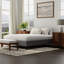 Simple TG, base de lit tapissier, noir et gris, types de matelas standard, matelas à assemblage rapide, installation rapide