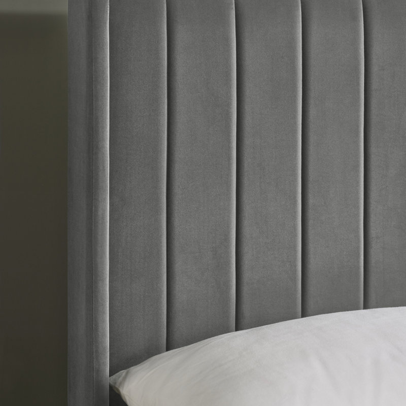 Upholstered Ottoman Storage Bed, Double (4'6), Grey