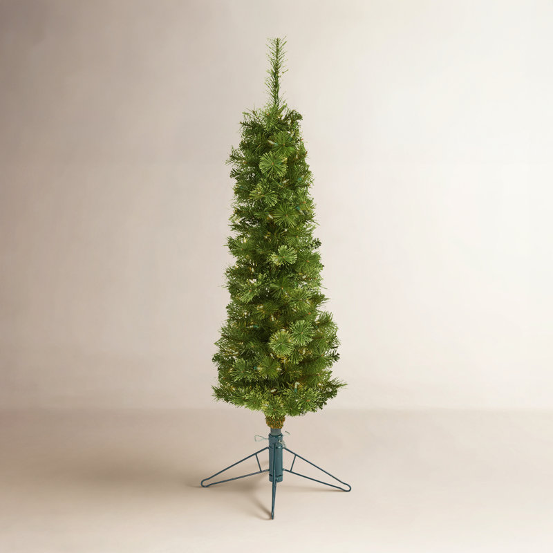 Arbre de Noël artificiel pin vert avec lumières claires, H 4 pi
