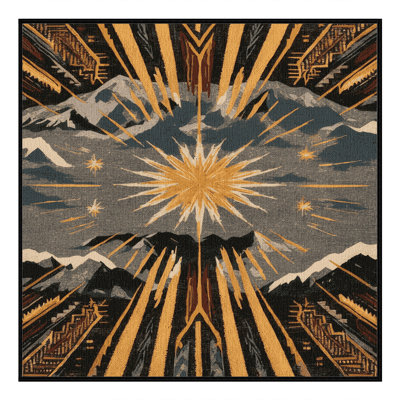 Washable Sunset Over Canyonlands Southwestern Area Rug