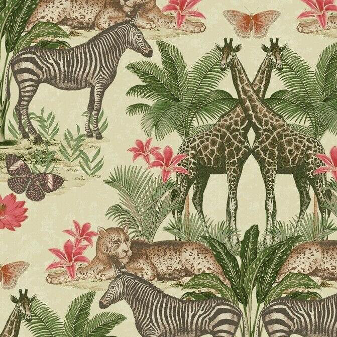 Animal Kingdom 10.05m x 53cm Matte Wallpaper Roll, Cream