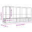 Volière avec extension argent vidaXL 164,8 po x 42,1 po x 83,5 po-136616157