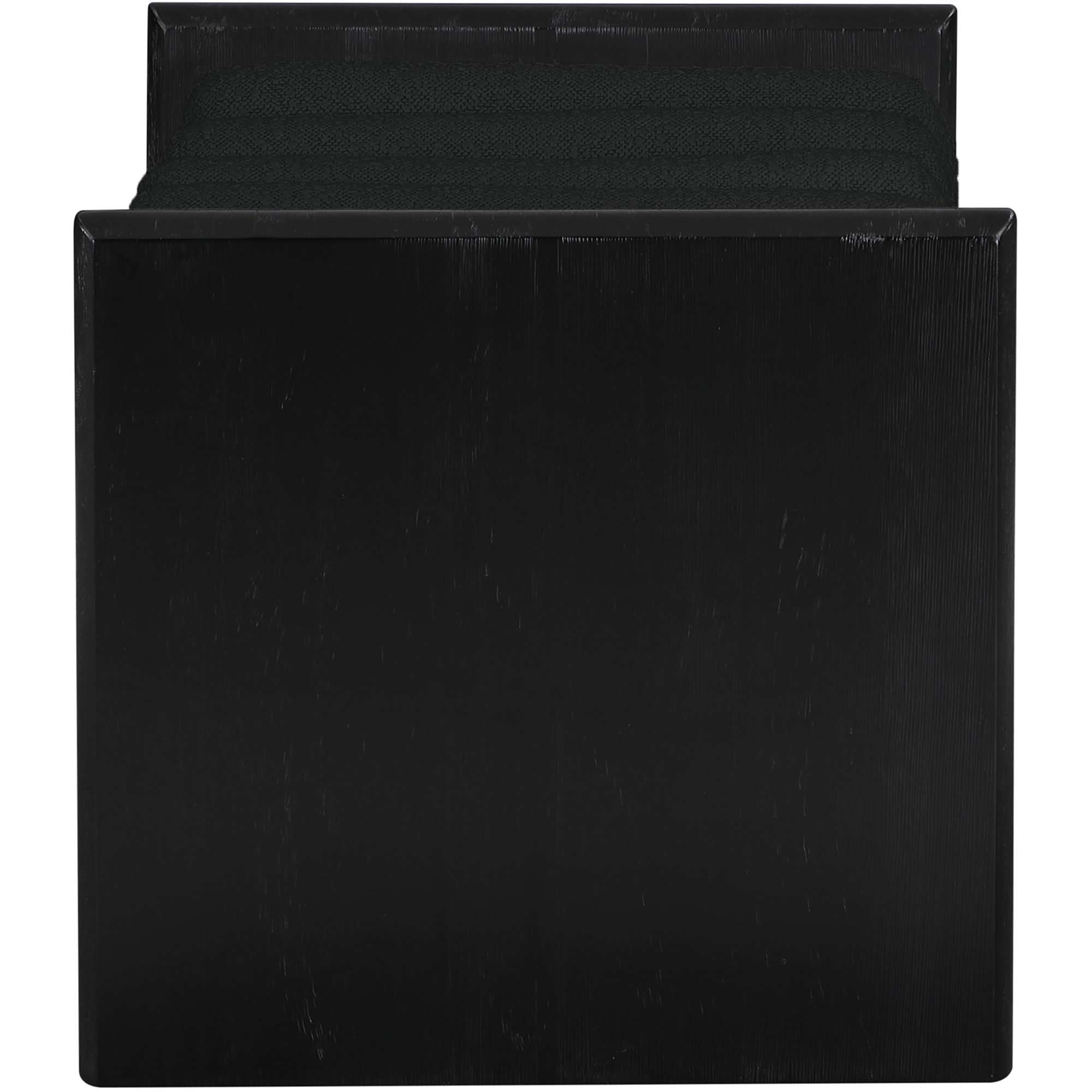 Reeves Boucle Wood Bench, Black Boucle Fabric / Black Finish, 18" H x 32" W x 19" D