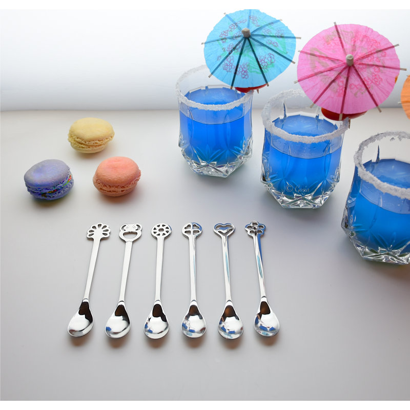 Ensemble de cuillères à charme moka/de bonheur dans une boîte cadeau Portafortuna
