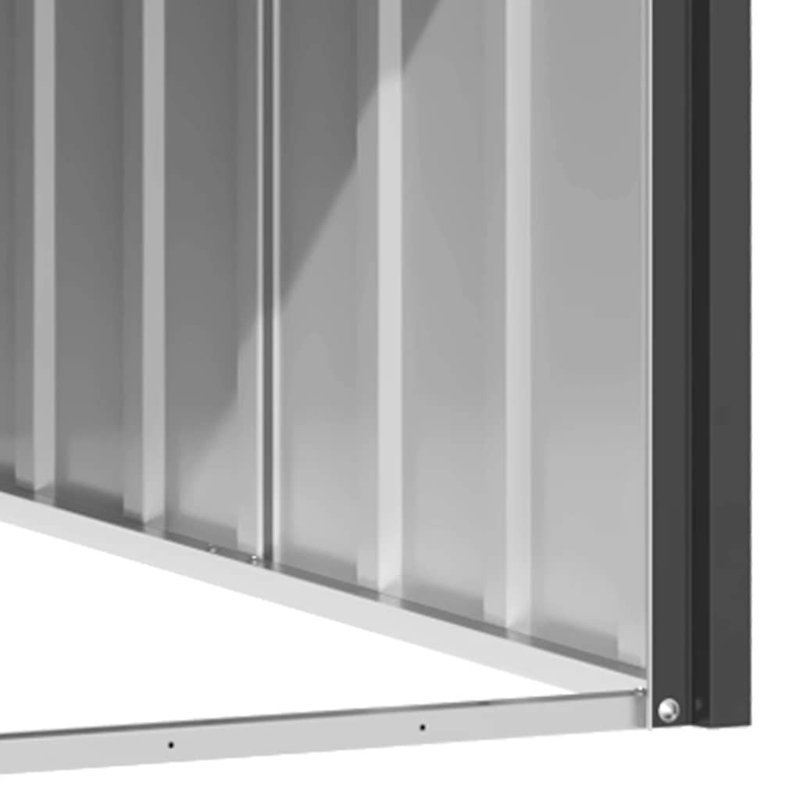 Grande niche pour chien durable en acier galvanisé vidaXL, Anthracite, H 32,1 po x l 45,9 po x P 60,2 po