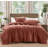 Brooklyn Loom Matte Cotton Velvet Wavy Square Stitch Quilt Set-118624097-118624100
