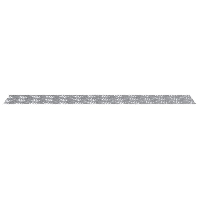Silver Aluminium Stair Treads Rectangular, Rectangle 20cm x 100cm