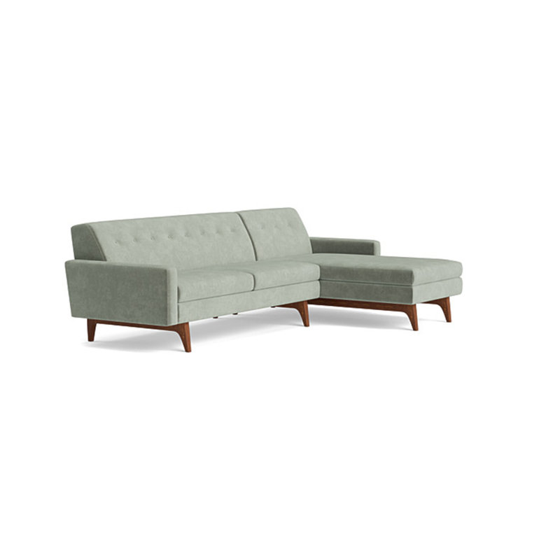 Tyler Sectional, Performance Weave - Snow, Left Hand Facing