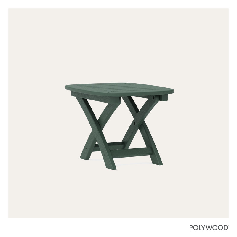 POLYWOOD Nautical 21" x 18" Side Table, Green