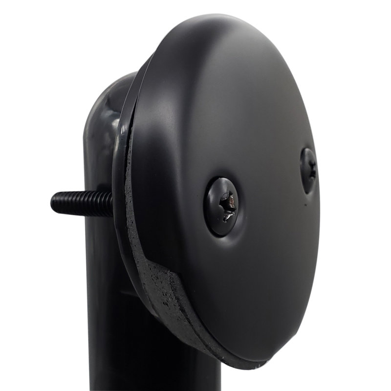 Façade de baignoire 3-1 / 8 "à deux trous et vis, Noir mat