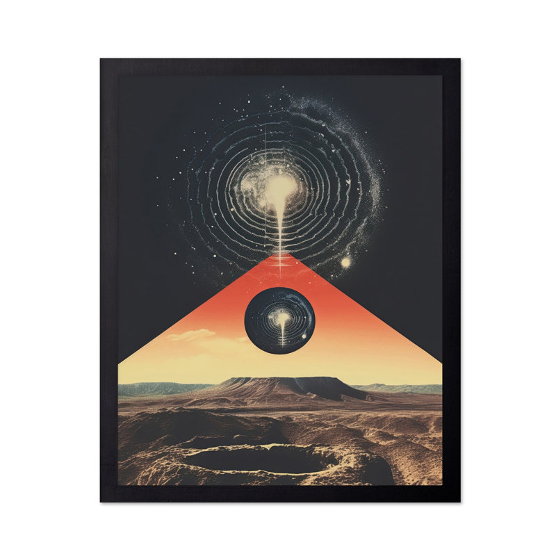 Anneaux galactiques, 11"H x 14"W, Poster, Black Framed