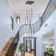 8 - Light Unique LED Dimmable Pendant Long Staircase Chandelier