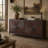 Sunburst Reclaimed Hardwood Sideboard Credenza with Handcrafted Sunburst Doors – 79" 