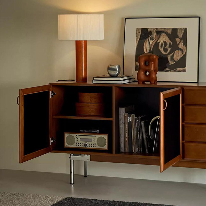 Retro Solid Pine Entryway Cabinet