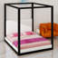 Lit plateforme à baldaquin pour chambre à coucher, tête de lit tapissier-129598495-129598496
