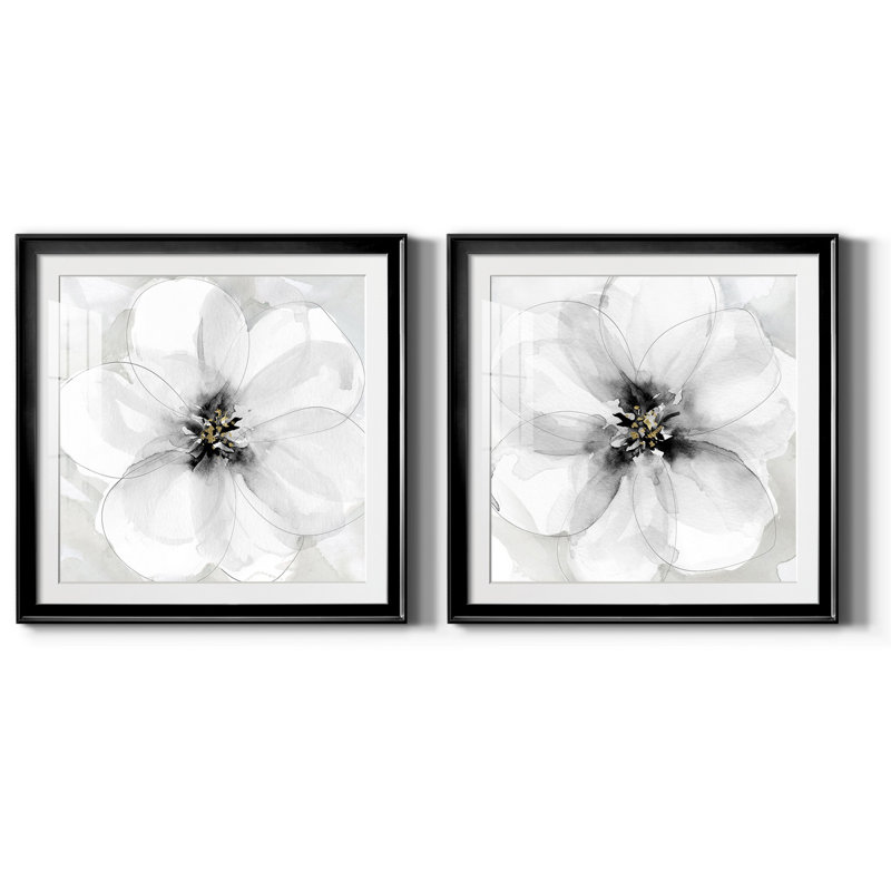 «Bold Beginnings I», reproduction de 2 pièces, H 17,5 po x l 35 po x P 1,5 po, Noir