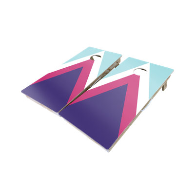 Triple Triangle Cornhole Board with Toss Bags Set