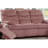 Luxurious Velvet Blush 3-Seater Manual Recliner Sofa Couch Manual Motion Plush Armrest Living Room Furniture 1Pc Sofa Couch
