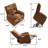 Oversized Power Lift Recliner Chair with Heated Massage Electric Recliner for Elderly-615268047