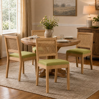 Ensemble de 4 chaises de salle à manger Olive Green